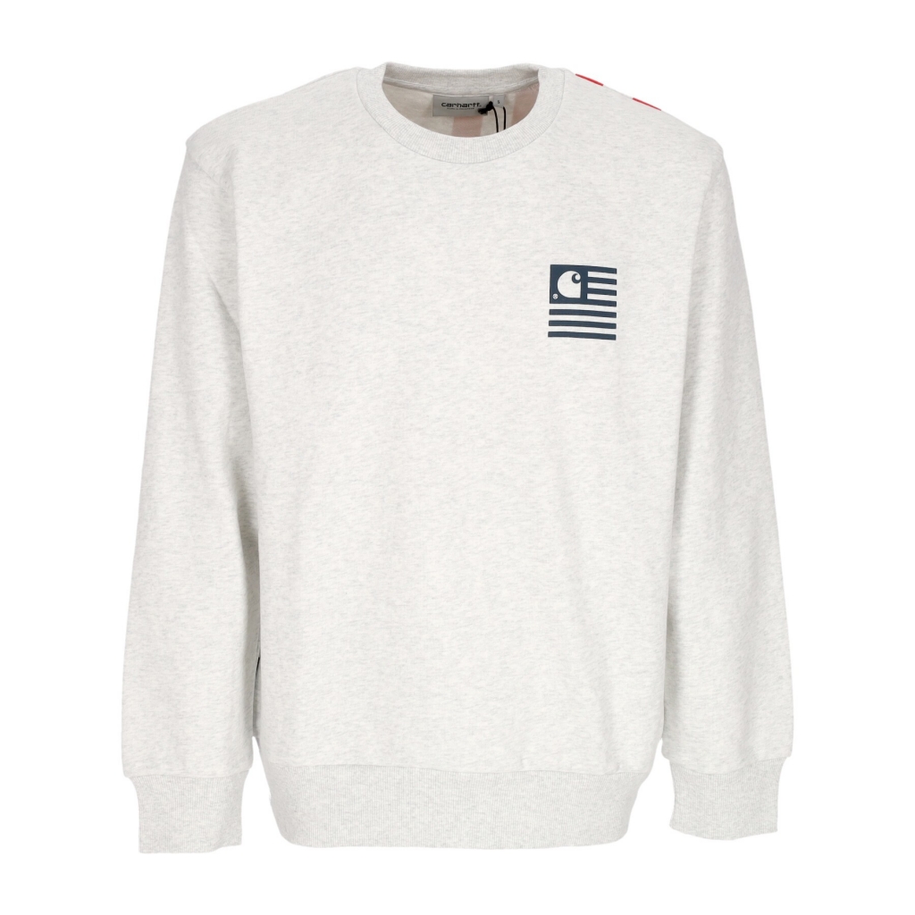 felpa leggera girocollo uomo coast state sweatshirt ASH HEATHER