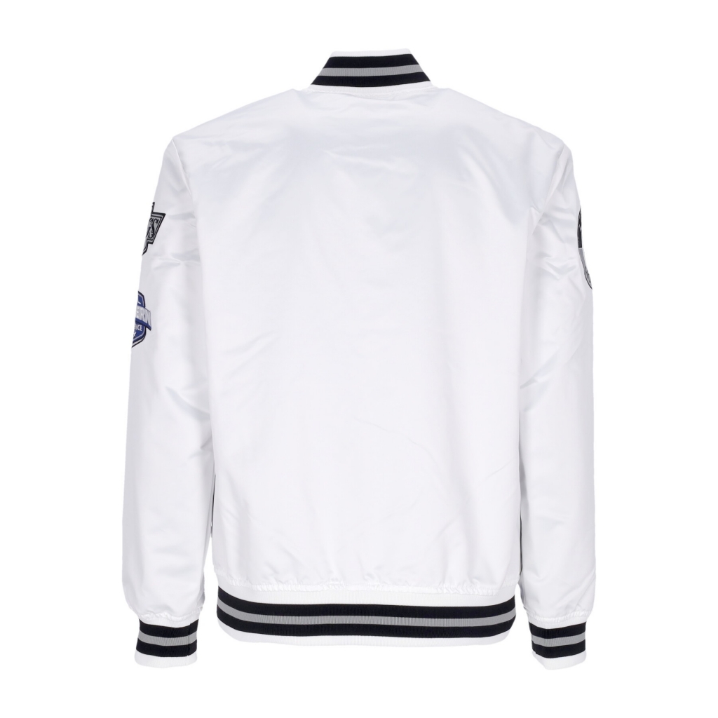 giubbotto bomber uomo nhl hometown lw satin jacket loskin WHITE