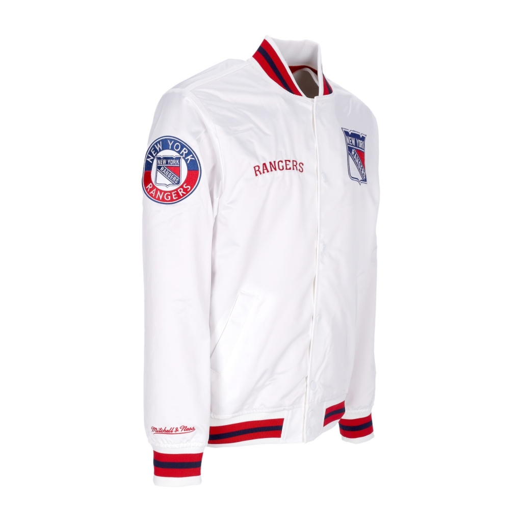 giubbotto bomber uomo nhl hometown lw satin jacket neyran WHITE