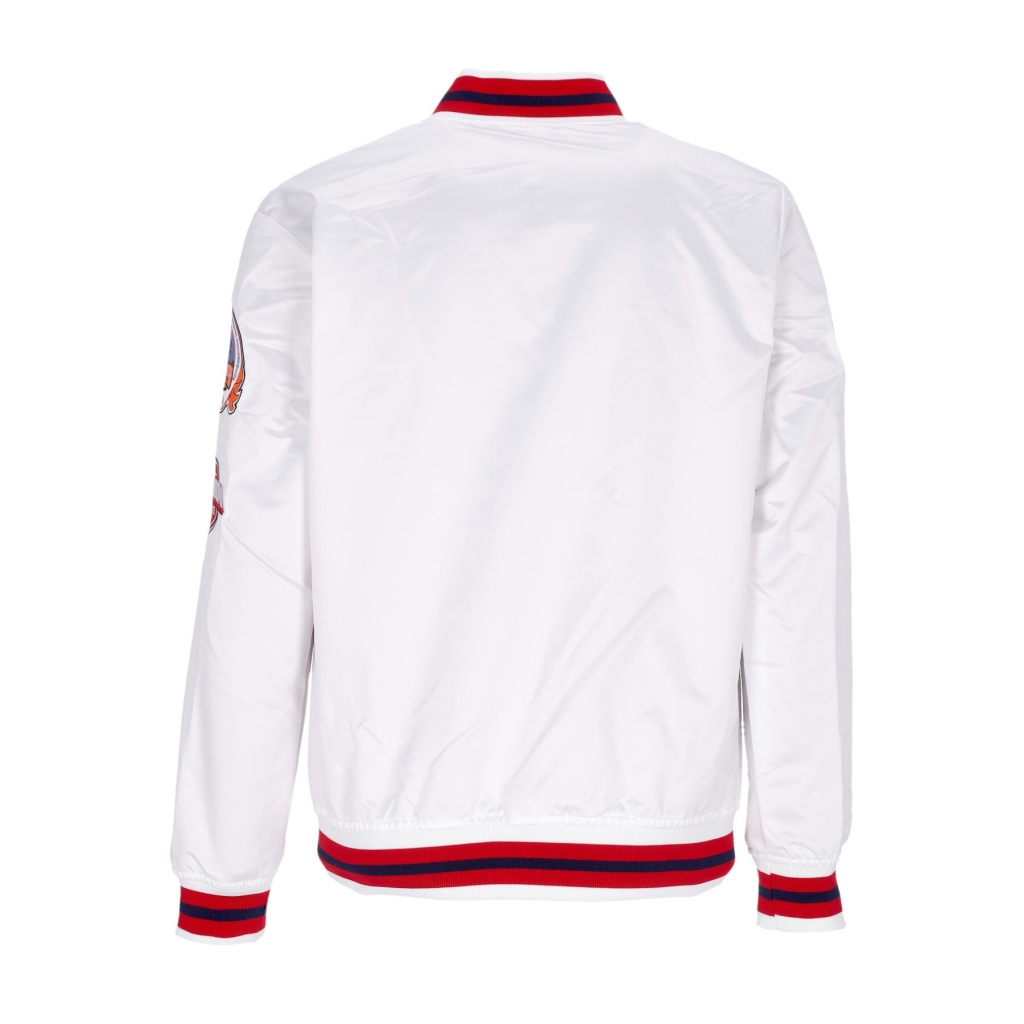 giubbotto bomber uomo nhl hometown lw satin jacket neyran WHITE