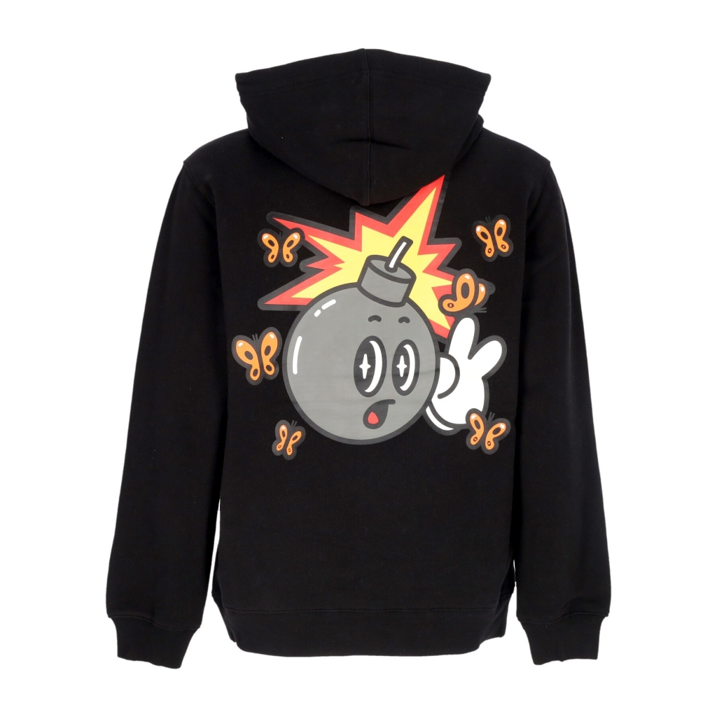 felpa cappuccio uomo butterfly adam pullover BLACK