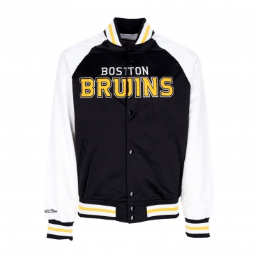 giubbotto bomber uomo nhl primetime lw satin jacket bosbru BLACK