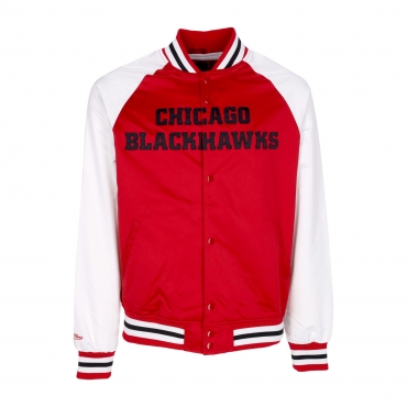 giubbotto bomber uomo nhl primetime lw satin jacket chibla SCARLET