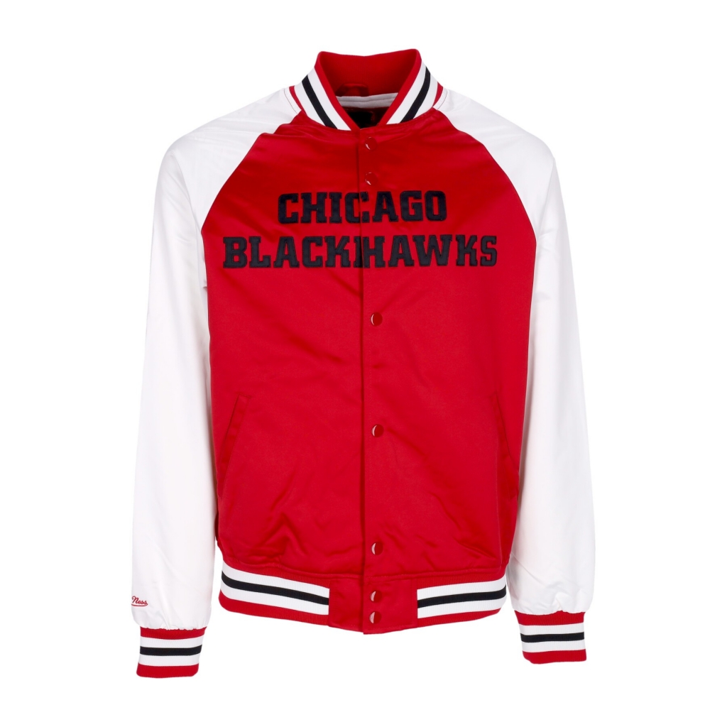 giubbotto bomber uomo nhl primetime lw satin jacket chibla SCARLET