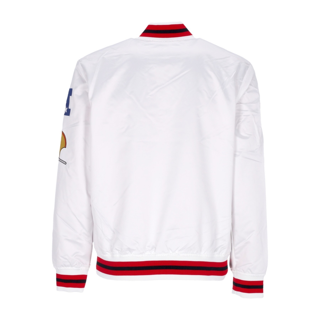 giubbotto bomber uomo nfl hometown lw satin jacket saf49e WHITE