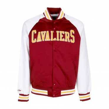 giubbotto bomber uomo nba primetime lw satin jacket hardwood classics clecav CARDINAL