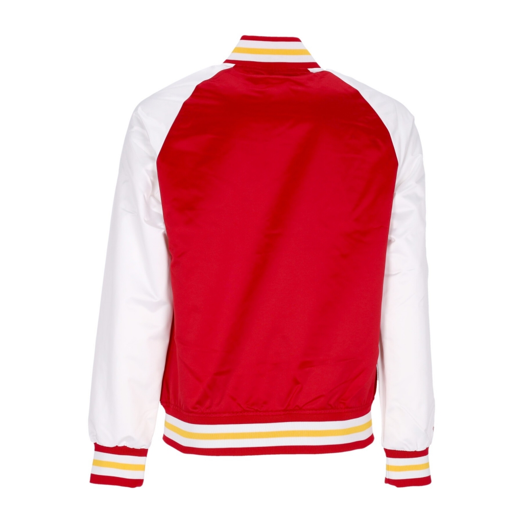 giubbotto bomber uomo nba primetime lw satin jacket hardwood classics houroc SCARLET