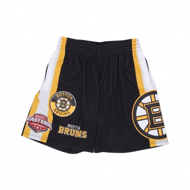 pantaloncino tipo basket uomo nhl hometown mesh short bosbru BLACK