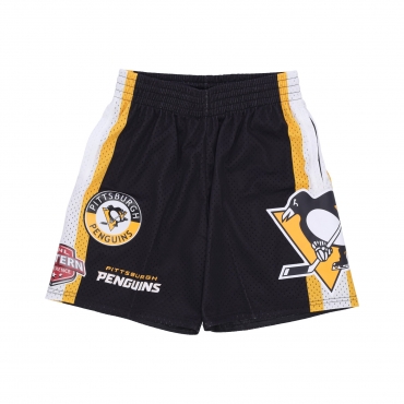 pantaloncino tipo basket uomo nhl hometown mesh short pitpen BLACK