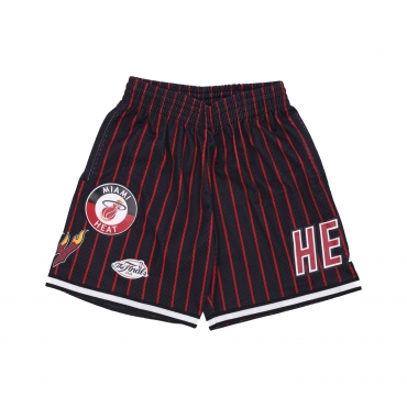 pantaloncino basket uomo nba hometown mesh short hardwood classics miahea BLACK/RED