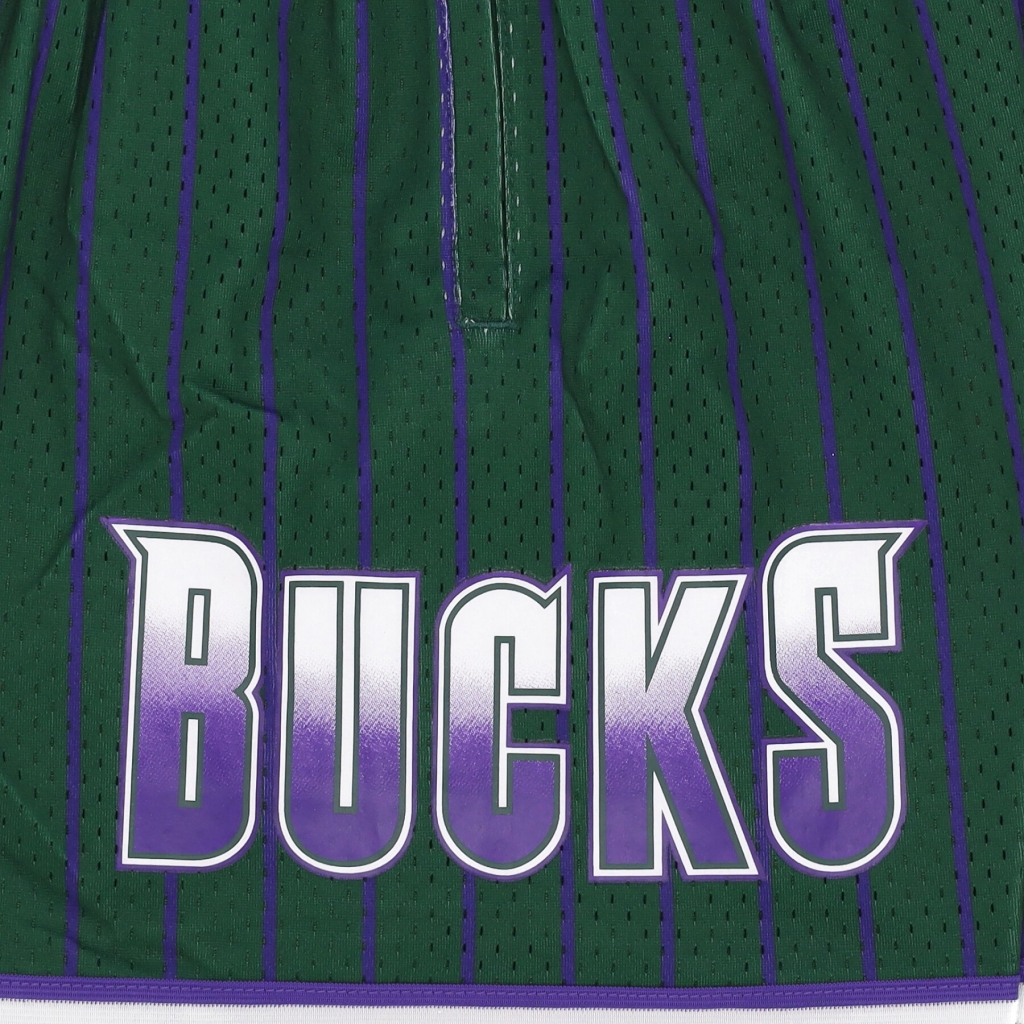 pantaloncino basket uomo nba hometown mesh short hardwood classics milbuc GREEN/PURPLE