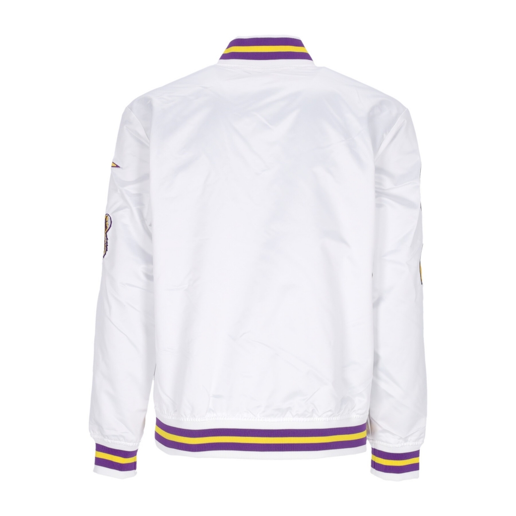 giubbotto bomber uomo ncaa hometown lw satin jacket loutig WHITE