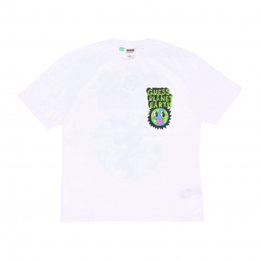 maglietta uomo go earth day planet tee PURE WHITE