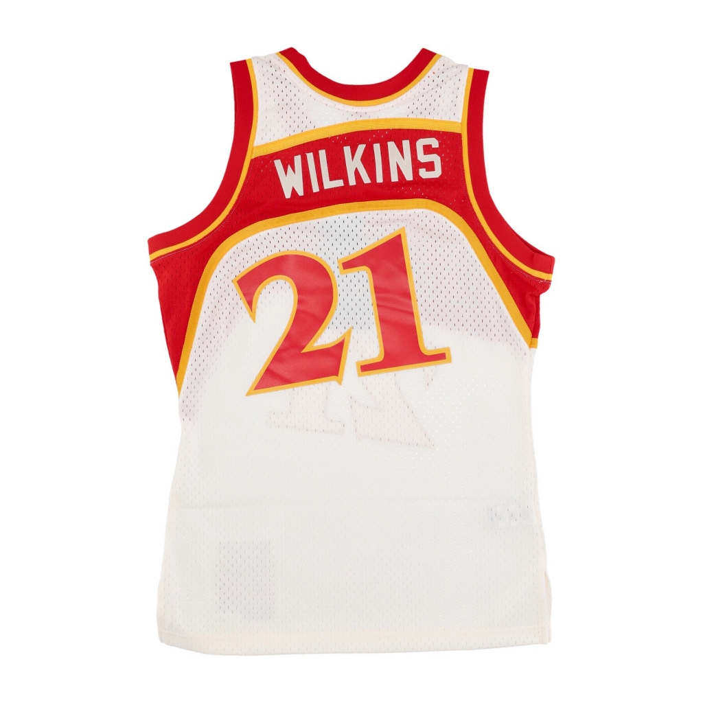 canotta basket uomo nba off white team color swingman jersey hardwood classics 1986 no 21 dominique wilkins atlhaw