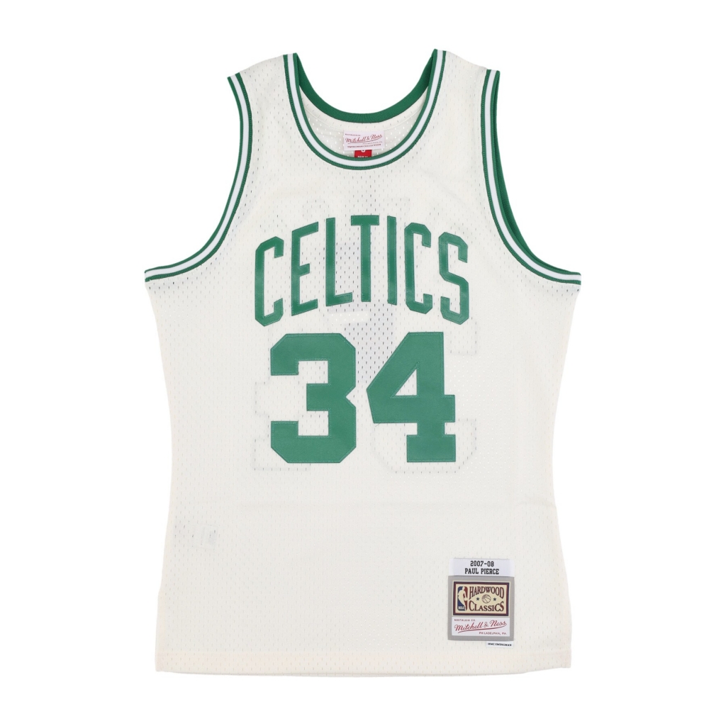 canotta basket uomo nba off white team color swingman jersey hardwood classics 2007 no 34 paul pierce boscel