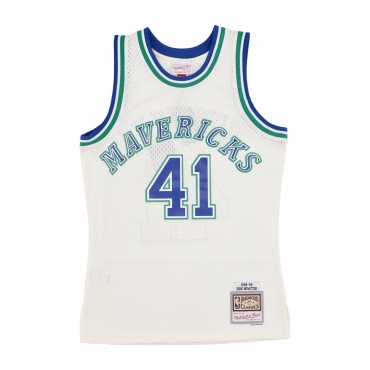 canotta basket uomo nba off white team color swingman jersey hardwood classics 1998 no 41 dirk nowitzki dalmav