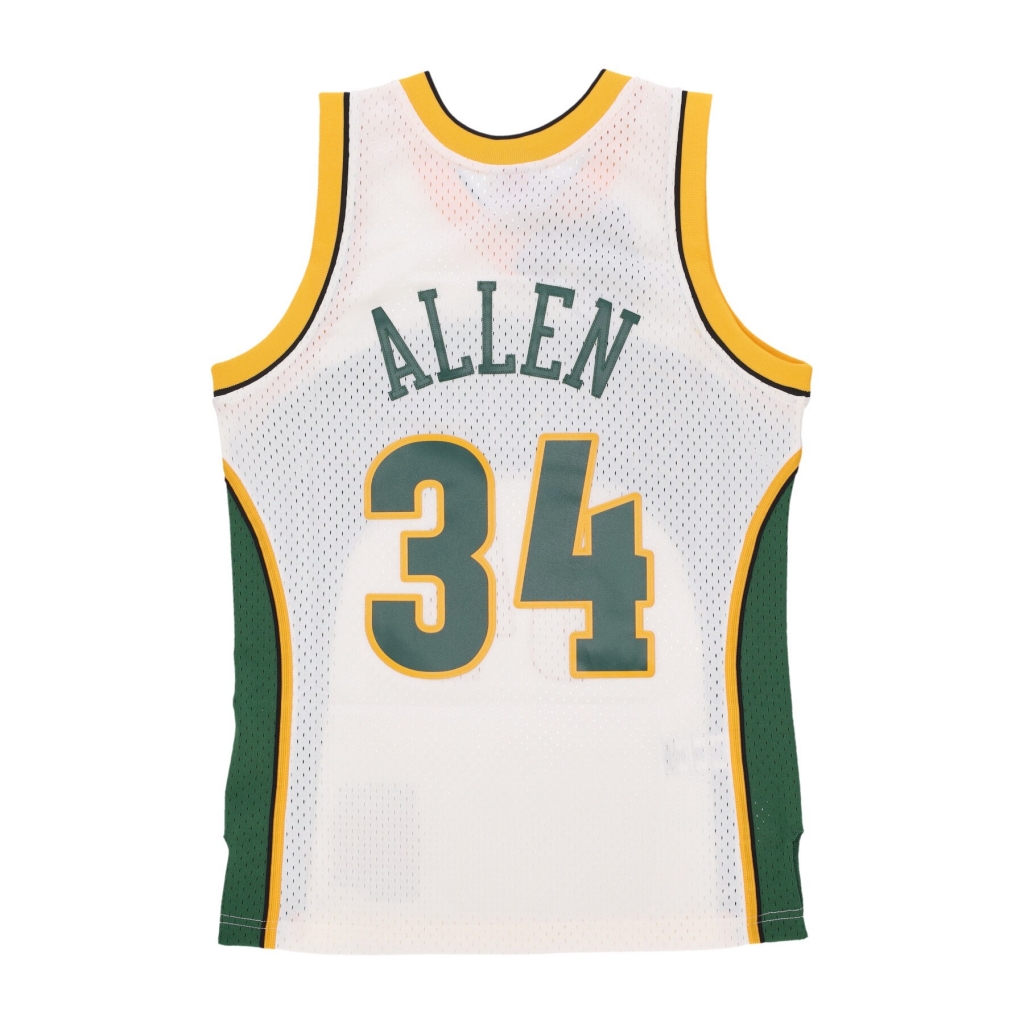 canotta basket uomo nba off white team color swingman jersey 2006 no 34 ray allen seasup