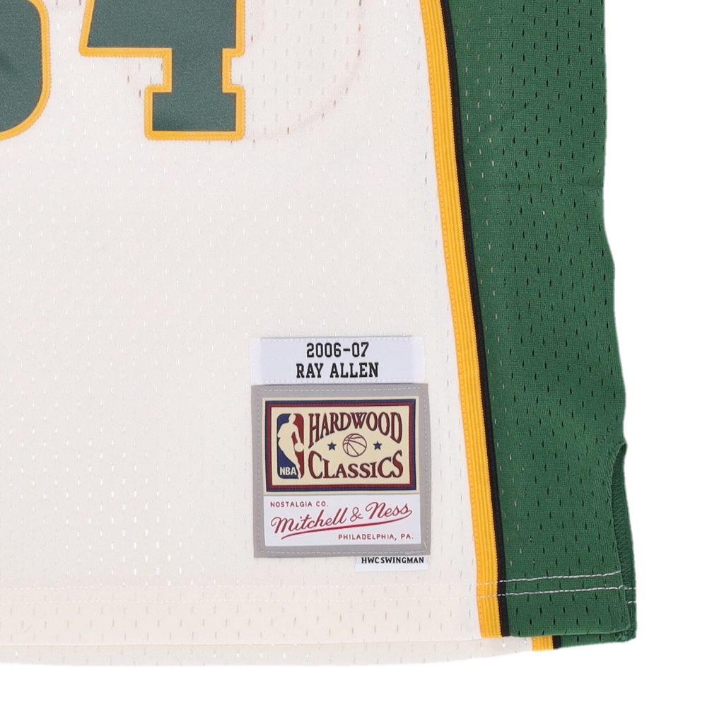 canotta basket uomo nba off white team color swingman jersey 2006 no 34 ray allen seasup