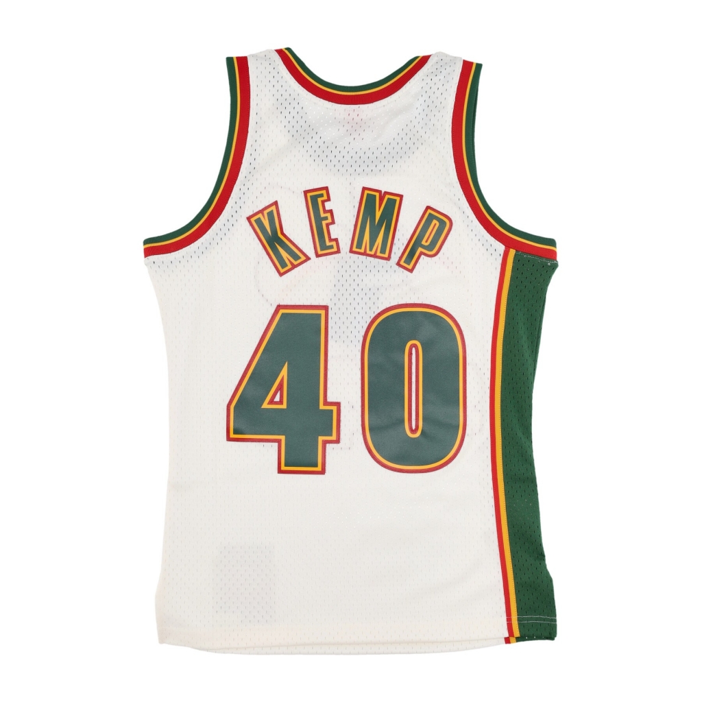 canotta basket uomo nba off white team color swingman jersey hardwood classics 1995 no 40 shawn kemp seasup