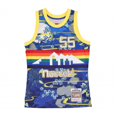 canotta basket uomo nba ah swingman jersey 50 hardwood classics 1991 no 55 dikembe mutombo dennug BLUE