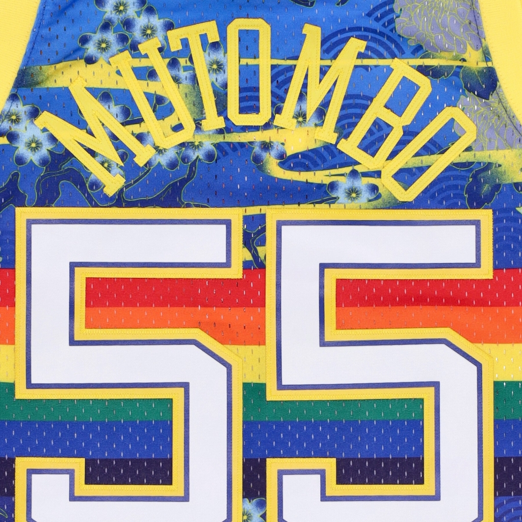 canotta basket uomo nba ah swingman jersey 50 hardwood classics 1991 no 55 dikembe mutombo dennug BLUE