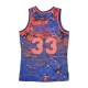 canotta basket uomo nba ah swingman jersey 50 hardwood classics 1985 no 33 patrick ewing neykni BLUE/ORANGE