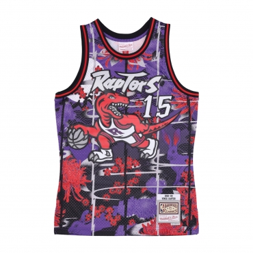 canotta basket uomo nba ah swingman jersey 50 hardwood classics 1998 no 15 vince carter torrap PURPLE/RED