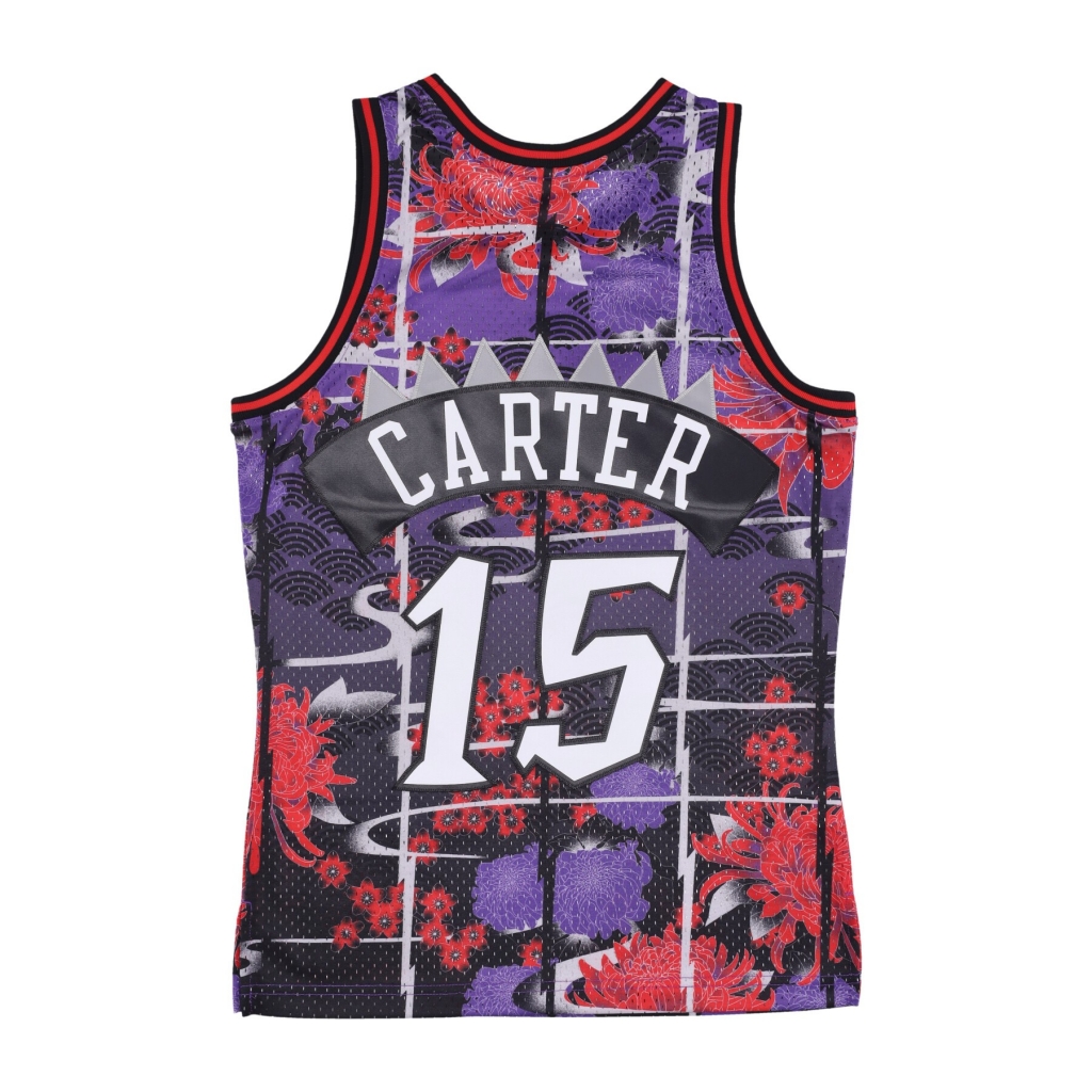 canotta basket uomo nba ah swingman jersey 50 hardwood classics 1998 no 15 vince carter torrap PURPLE/RED