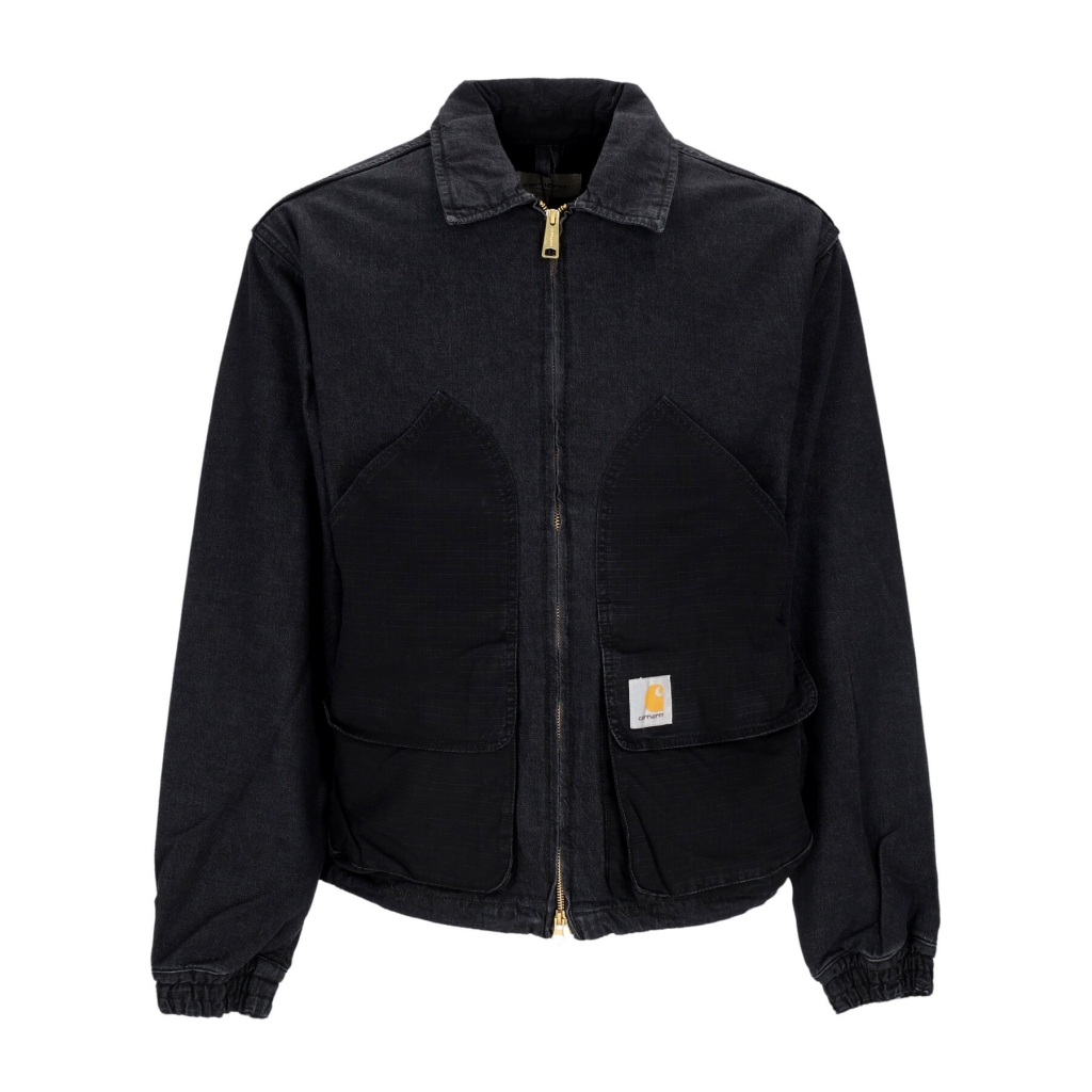 giubbotto uomo alma jacket BLACK STONE WASHED