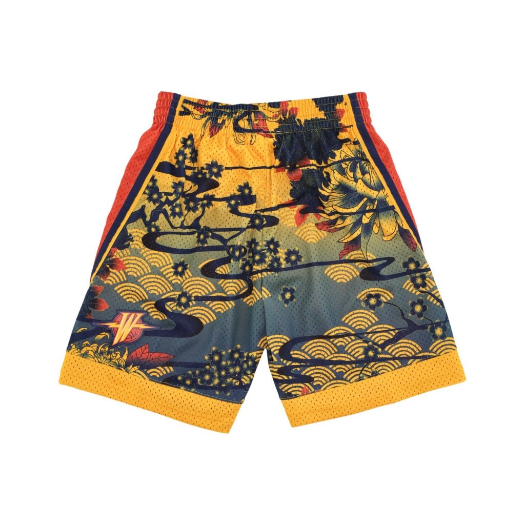 pantaloncino basket uomo nba ah swingman short 50 hardwood classics 2009 golwar YELLOW/BLUE