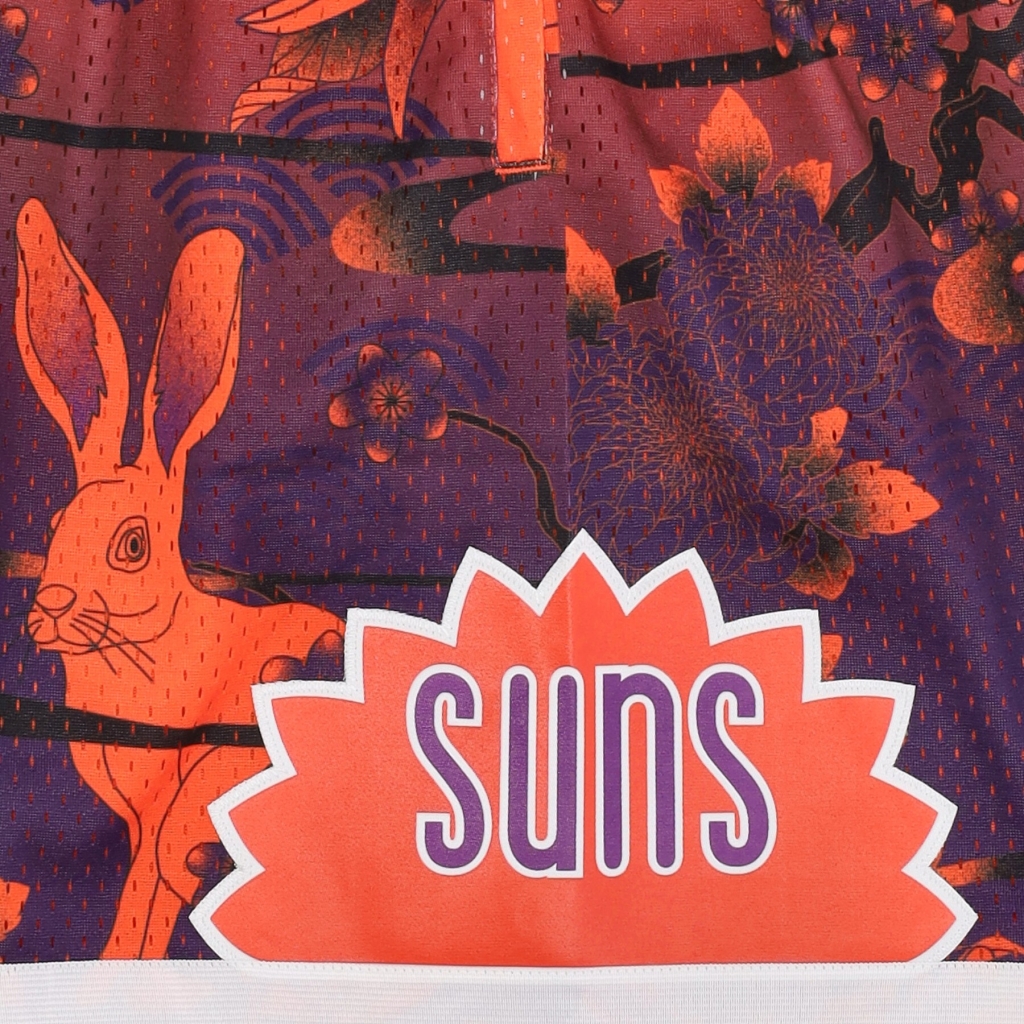 pantaloncino basket uomo nba ah swingman short 50 hardwood classics 1991 phosun ORANGE/PURPLE