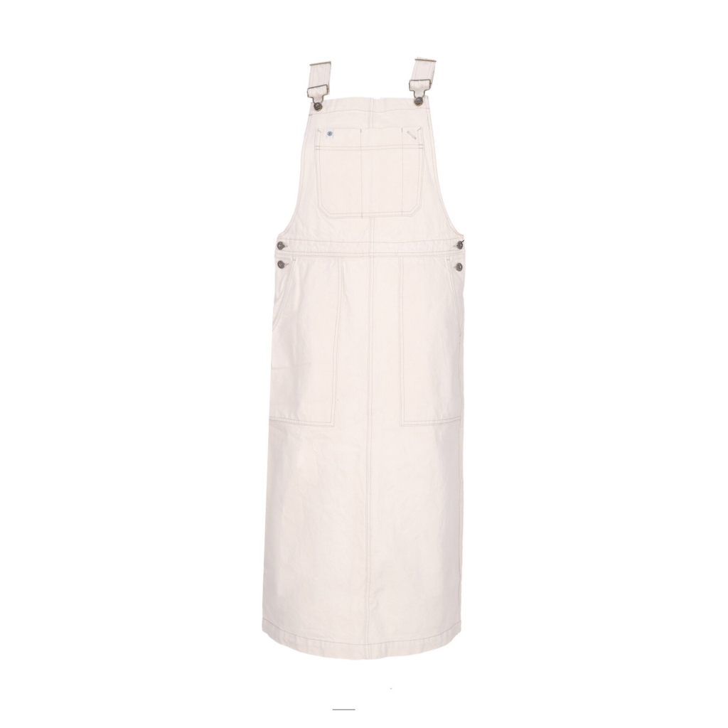 salopette donna dungaree denim dress NATURAL