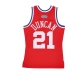 canotta basket uomo nba swingman jersey no 21 tim duncan team west RED