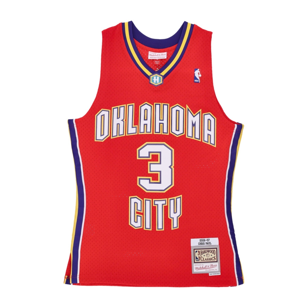 canotta basket uomo nba swingman jersey hardwood classics no 3 chris paul neohor RED