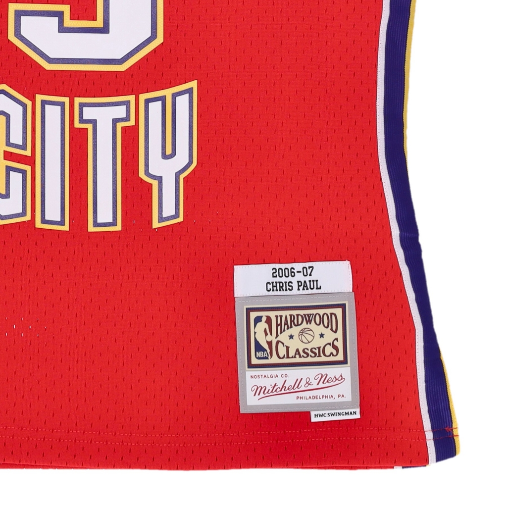 canotta basket uomo nba swingman jersey hardwood classics no 3 chris paul neohor RED