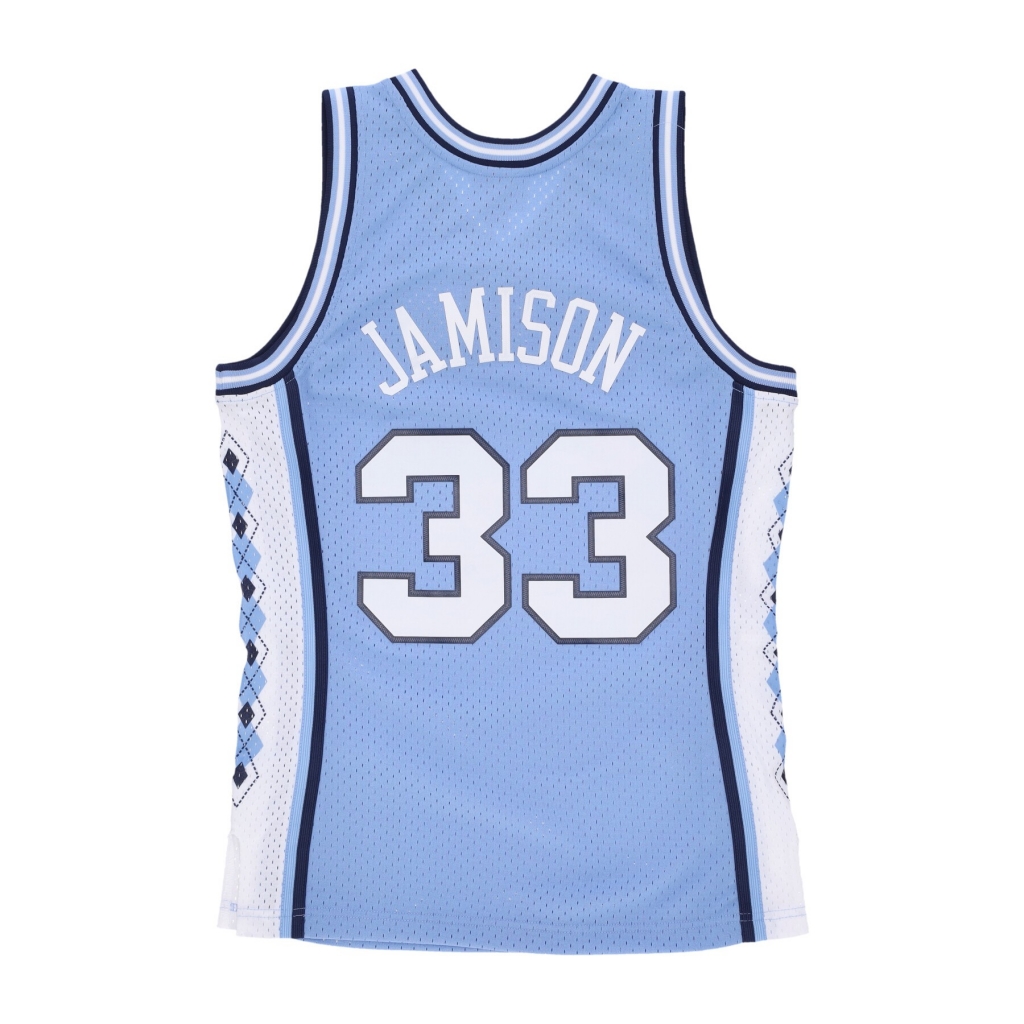 canotta basket uomo ncaa swingman jersey no 00 player name unctar LIGHT BLUE