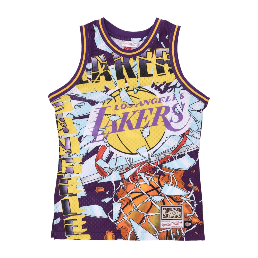 canotta basket uomo nba big face fashion tank 60 hardwood classics loslak PURPLE/ORIGINAL TEAM COLORS