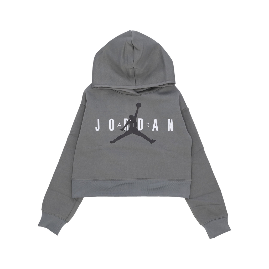 felpa cappuccio ragazza jumpman sustainable hoodie SMOKE GREY