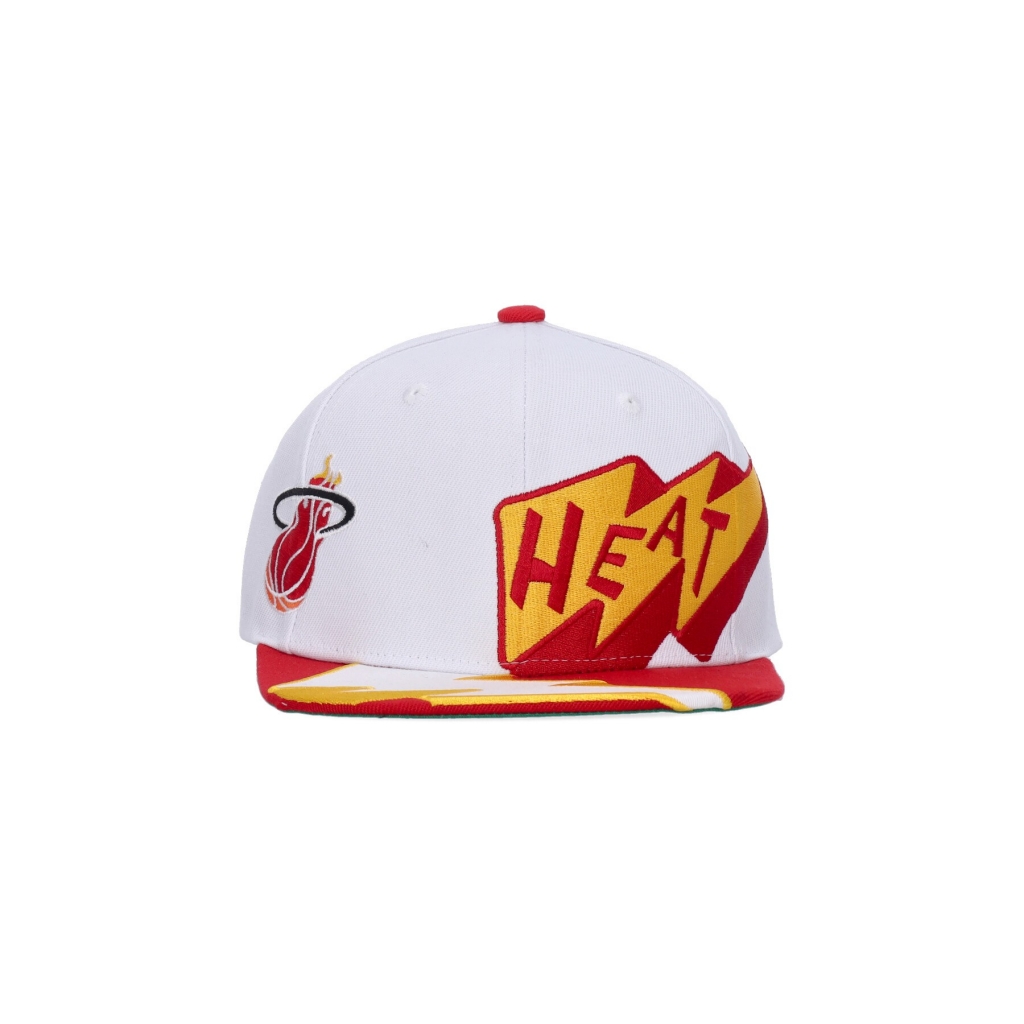 cappellino visiera piatta uomo nba fast times snapback hwc miahea WHITE