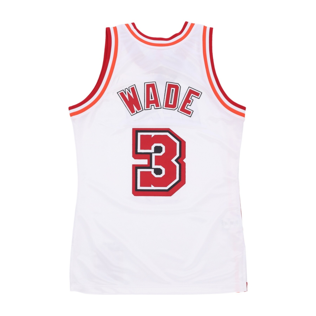 canotta basket uomo nba hwc jersey 2007 no 3 dwyane wade miahea WHITE/ORIGINAL TEAM COLORS