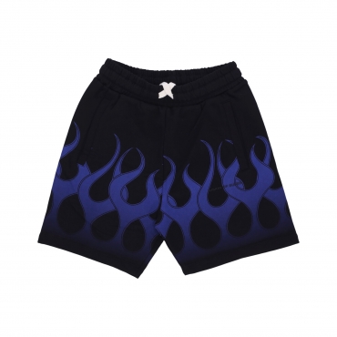 pantalone corto tuta uomo flames short BLACK/BLUE