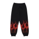 pantalone tuta leggero uomo flames pants BLACK/RED