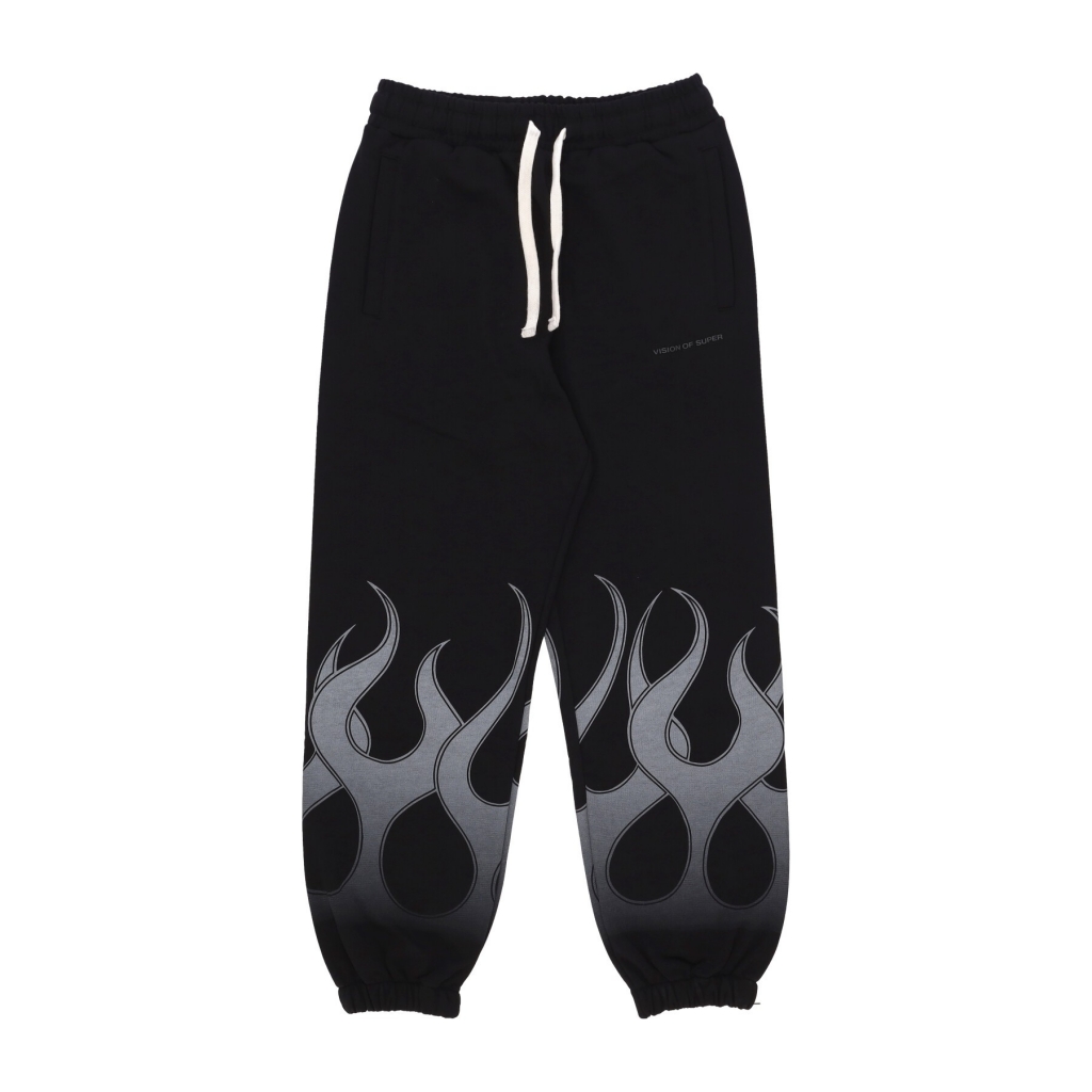 pantalone tuta leggero uomo flames pants BLACK/GREY