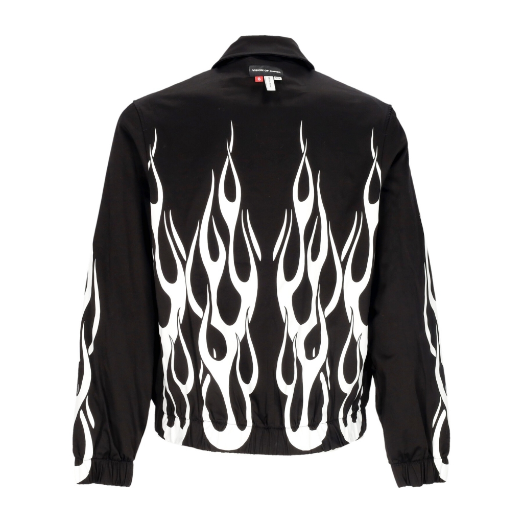 giubbotto uomo flames jacket BLACK/OFF WHITE