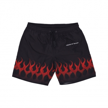 costume pantaloncino uomo flames swimwear BLACK/RED