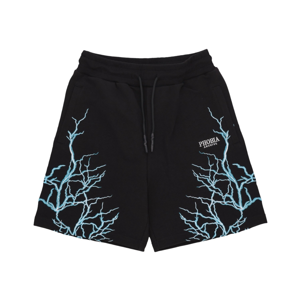 pantalone corto tuta uomo lightning shorts BLACK/LIGHTBLUE