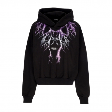 felpa leggera cappuccio corta donna lightning crop hoodie BLACK/PURPLE/GREY/FUCHSIA