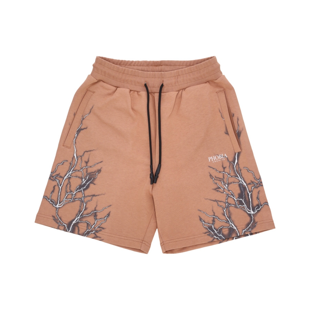 pantalone corto tuta uomo lightning shorts TERRACOTTA/GREY