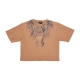 maglietta donna lightning crop tee TERRACOTTA/GREY