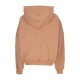 felpa leggera cappuccio corta donna lightning crop hoodie TERRACOTTA/GREY